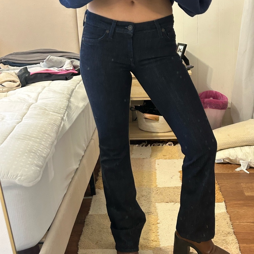 7 For All Mankind Dark Blue Women's Boot Cut Jeans